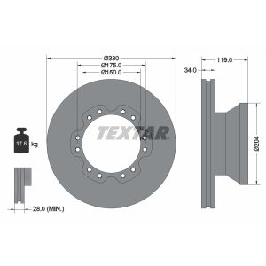 Disque de frein TEXTAR 93142600