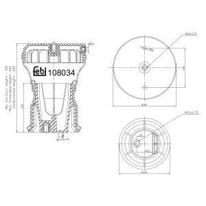 Federbalg, Luftfederung FEBI BILSTEIN 108034