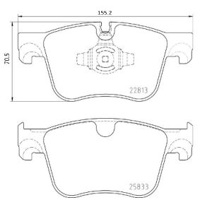 Bremsbelagsatz BREMBO P 61 135, Vorne