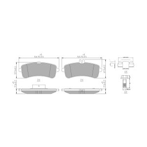 Set di pastiglie freno FERODO FDB5108, posteriore