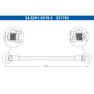 Flexible de frein ATE 24.5201-0219.3