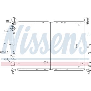 Radiador, refrigeración de motor NISSENS 61816