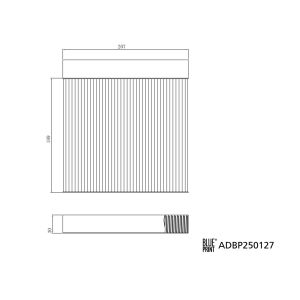 Filtro, ar do habitáculo BLUE PRINT ADBP250127