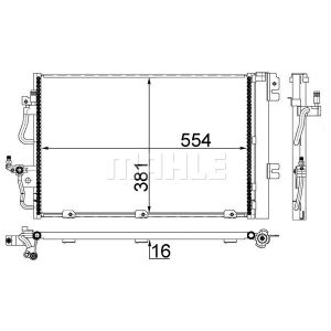 Condensador, aire acondicionado BEHR MAHLE AC 377 001S