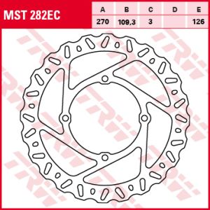 Bremsscheibe LUCAS TRW MST282EC, 1 Stück