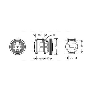Compresor, aire acondicionado AVA COOLING HDAK019