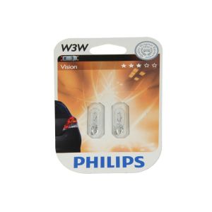 Ampoule secondaire PHILIPS W3W 12V/3W, 2 pièce