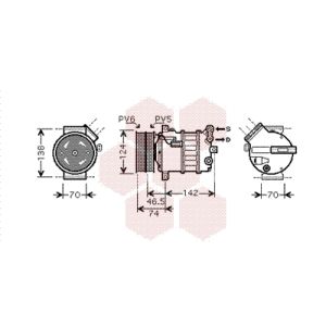 Compressor, ar condicionado VAN WEZEL 0100K106