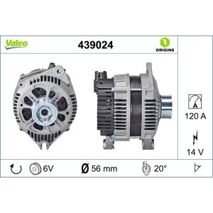 Alternatore, generatore VALEO 439024