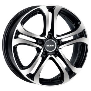 Llanta de aluminio de 17'' MAK Stuttgart 5x112 7,5J ET45, color Black mirror