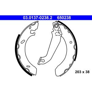 Bremsbackensatz ATE 03.0137-0238.2