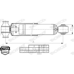 Ammortizzatore VAN-MAGNUM MONROE V1208
