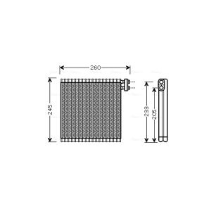 Evaporador, ar condicionado AVA COOLING MZV216 AVA