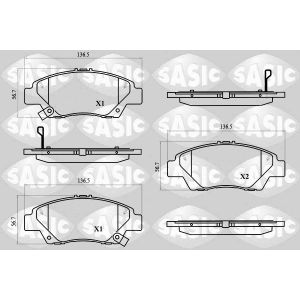 Bremsbelagsatz, Scheibenbremse SASIC 6210151