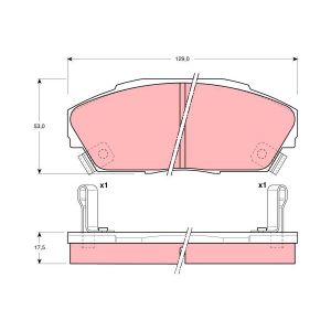 Set di pastiglie freno TRW GDB3034, fronte