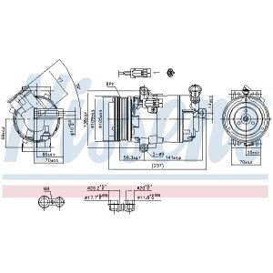 Compressor airconditioning NISSENS 890006