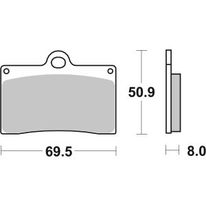 Bremsbelagsatz, ohne Straßenzulassung BREMBO 07BB1507
