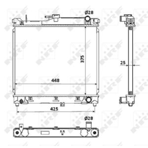 Radiador, refrigeración de motor NRF 53930