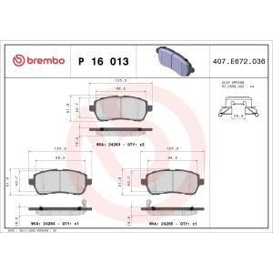 Jarrupalasarja BREMBO P 16 013, edessä