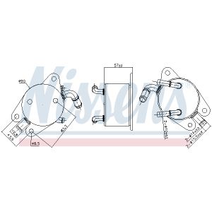 Enfriador de aceite, transmisión automática NISSENS 91291