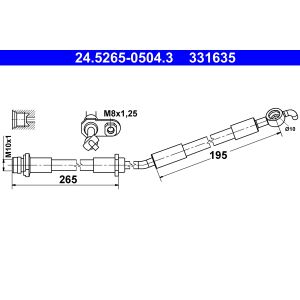 Bremsschlauch ATE 24.5265-0504.3