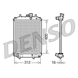 Radiateur, refroidissement du moteur DENSO DRM35002