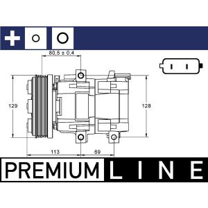 Compressor, ar condicionado MAHLE ACP 88 000P