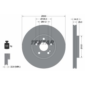 Bremsscheibe TEXTAR 92151503