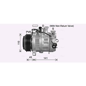 Compresor, aire acondicionado AVA COOLING MSAK773