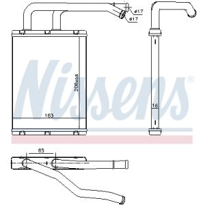 Intercambiador de calor, calefacción interior NISSENS 707176