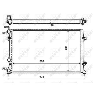 Radiator, motorkoeling NRF 59057