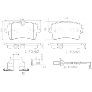 Jogo de pastilhas para travão de disco BREMBO P85120NX