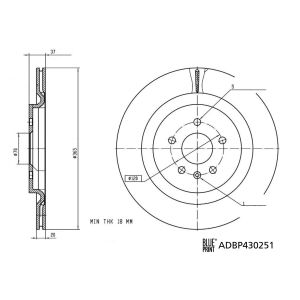 Bremsscheibe BLUE PRINT ADBP430251