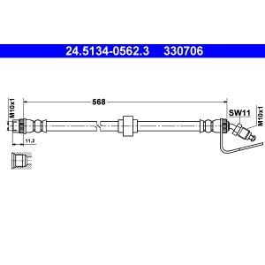 Bremsschlauch ATE 24.5134-0562.3