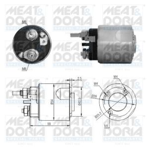 Interruptor solenoide, motor de arranque MEAT & DORIA 46310