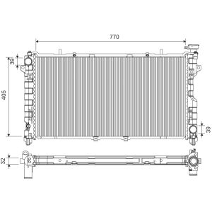 Motorradiateur  VALEO 701434