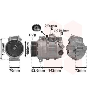 Compressor, ar condicionado VAN WEZEL 3000K639