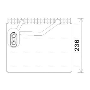 Evaporador, ar condicionado AVA COOLING HYV367