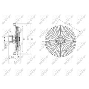 Koppeling, radiatorventilator NRF 49640