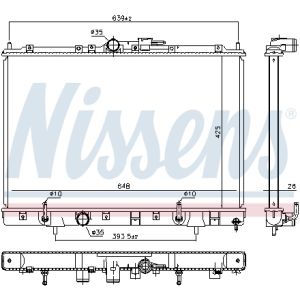 Kühler, Motorkühlung NISSENS 628986