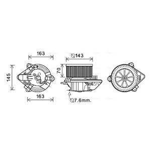 Elektromotor, Innenraumgebläse AVA COOLING CN8510