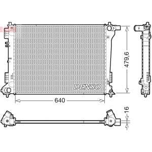 Radiador de motor DENSO DRM41019