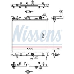 Kühler, Motorkühlung NISSENS 641777