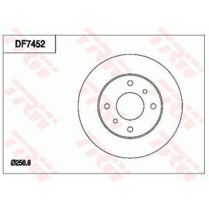 Disco de travão TRW DF7452
