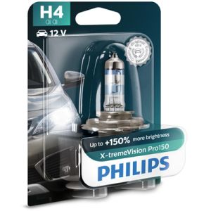 Lámpara incandescente halógena PHILIPS H4 X-tremeVision Pro150 12V, 60/55W
