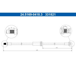 Flexible de frein ATE 24.5169-0418.3
