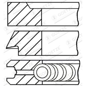 Jeu de segments de pistons GOETZE 08-287800-00