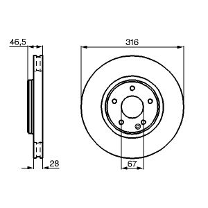 Bremsscheibe BOSCH 0 986 478 625