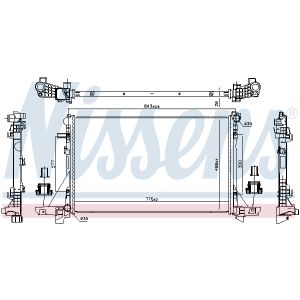 Radiatore, raffreddamento motore NISSENS 606411