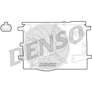 Ventilator, condensor, airconditioning DENSO DER09053